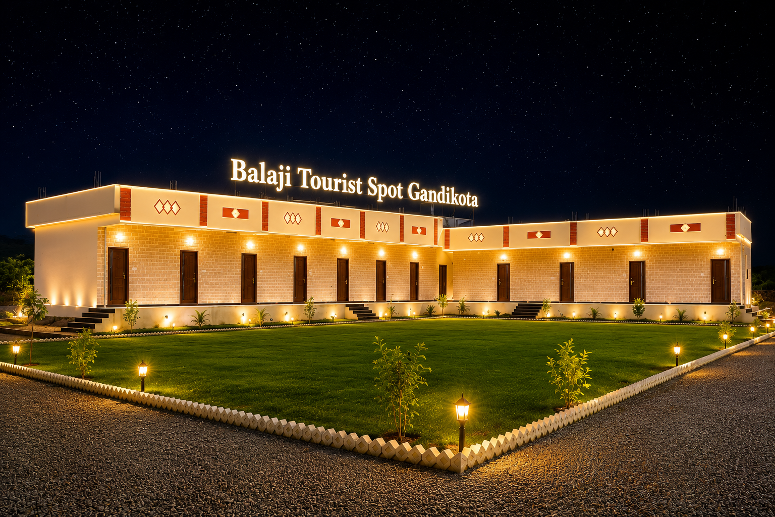 Night resort view