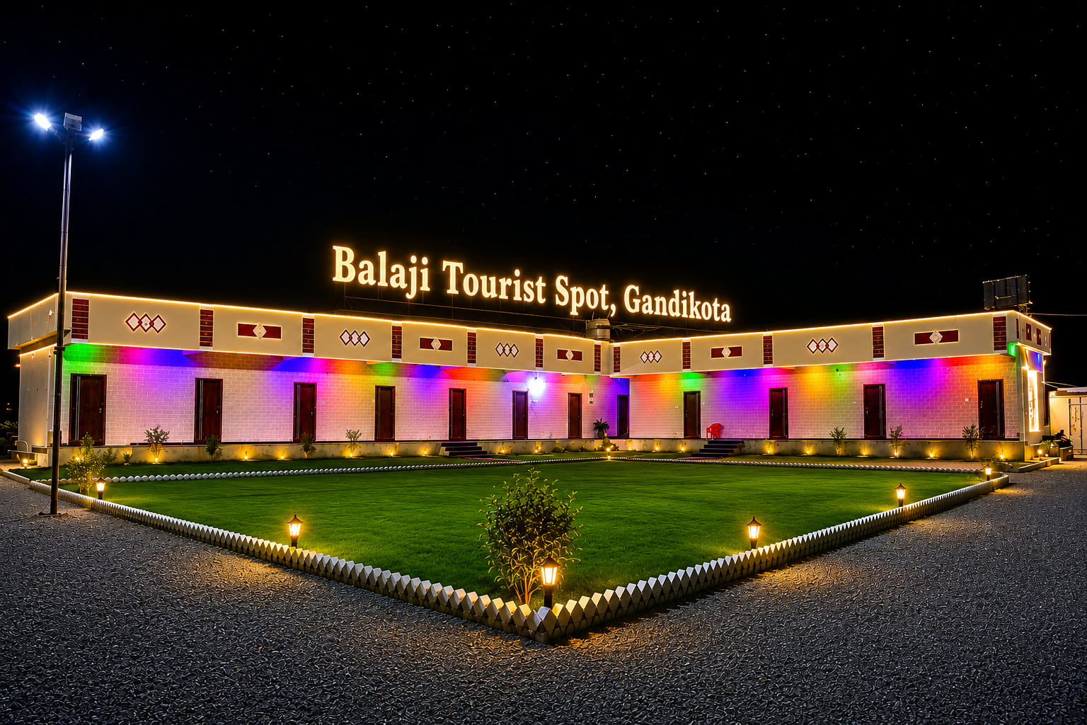 Night inner resort view